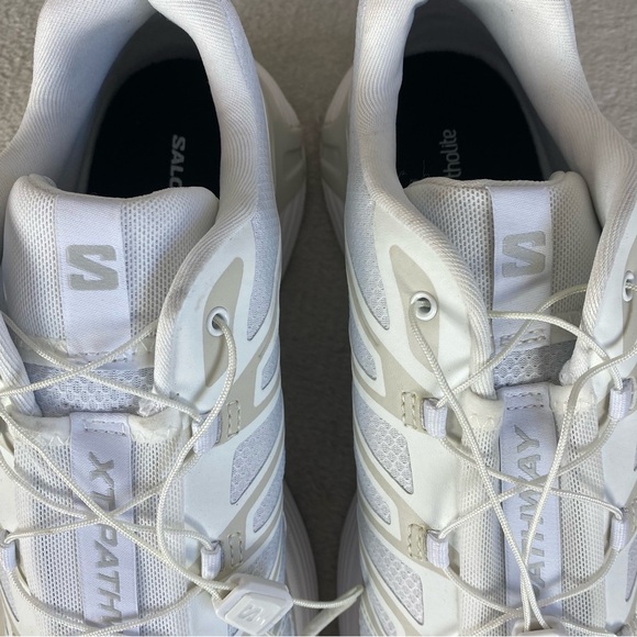 Salomon XT Pathway Trail Hiking Shoes Men 9 Women 10 White Quicklace Grip NEW - Picture 10 of 12